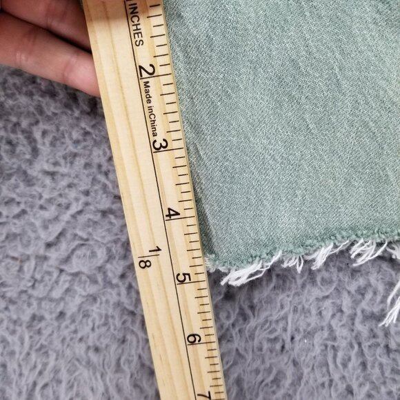 Levis Shorts Mens 42 Green Frayed Hem Live Oak Cone Denim Button Fly *Read* - Picture 8 of 16